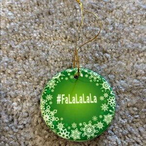 Green FaLaLaLaLa Ornament